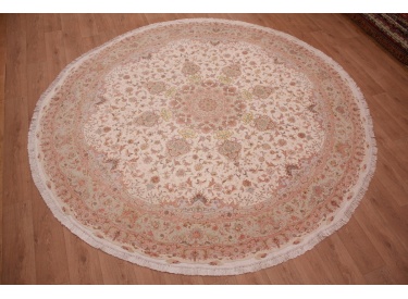 Exclusive Persian carpet Tabriz with silk 300 Ø Round