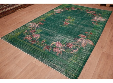 Vintage carpet modern used look overdyed 315x206 cm