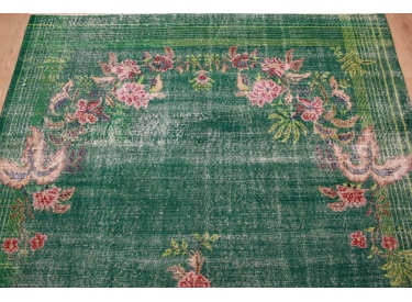 Vintage carpet modern used look overdyed 315x206 cm