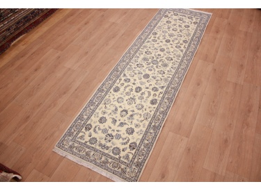 Persian carpet Nain 9la Runner with Silk 315x90 cm