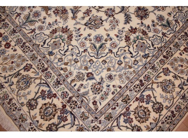 Persian carpet Nain 9la with Silk 356x243 cm Beige
