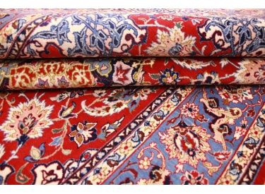 Perser Teppich Isfahan mit Seide 162x105 cm Rot