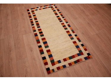 Persian carpet "Gabbeh Loribaf" pure Wool 194x84 cm