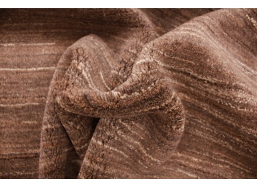 Nomadic Persian carpet Gabbeh wool 219x152 cm Brown