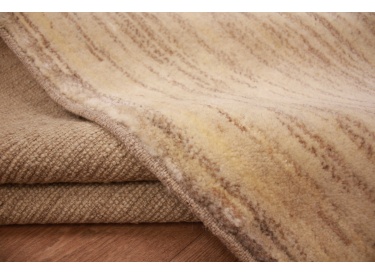 Nomadic Persian carpet Gabbeh wool 237x176 cm Beige