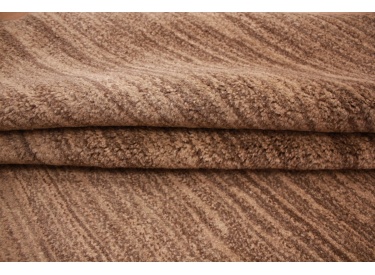 Nomadic Persian carpet Gabbeh wool 233x169 cm Brown