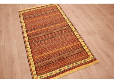 Persian Nomadic carpet Kelim pure wool 167x94 cm striped