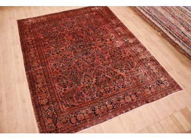 Antique Persian carpet Sarough 370x284 cm Red