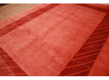 Persian carpet "Gabbeh " wool 347x258 cm Terracotta