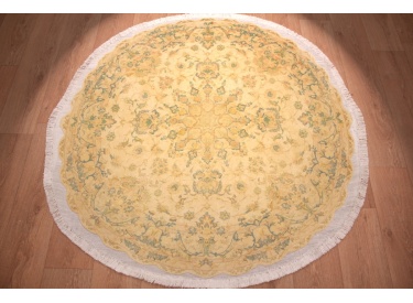 Perserteppich "Taabriz" RUND mit Seide 150x150 cm Orient Teppich