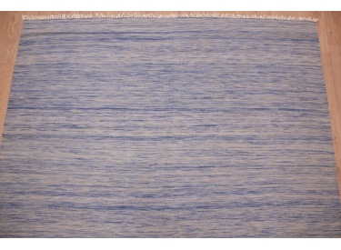 Orientteppich Kelim Wollteppich 300x200 cm Skyblau