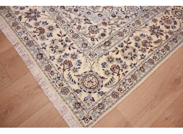 Persian carpet Nain 9la with Silk 296x201 cm