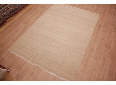 Oriental Kilim Wool 300x200 cm Beige striped