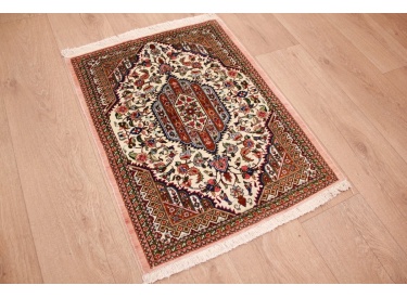 Persian carpet "Ghom" pure Silk rug 76x58 cm