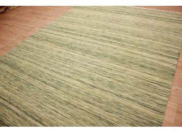 Oriental Kilim Wool 300x200 cm Grün striped