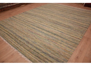 Oriental Kilim Wool 350x250 cm Beige striped