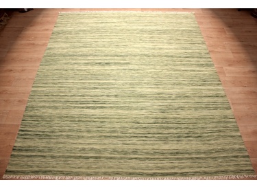 Oriental Kilim Wool 300x250 cm Green striped