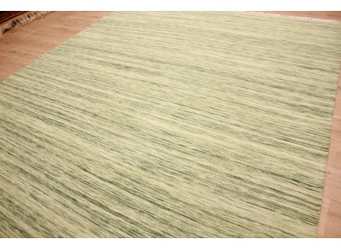 Oriental Kilim Wool 300x250 cm Green striped