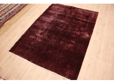 Vintage carpet modern used look overdyed 289x202 cm Purple