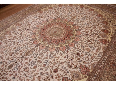 Orient Teppich China Seidenteppich 427x305 cm Beige