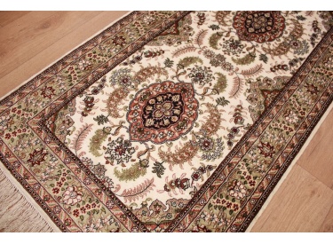 Oriental carpet Ch. Hereke silk Runner  305x76 cm Beige
