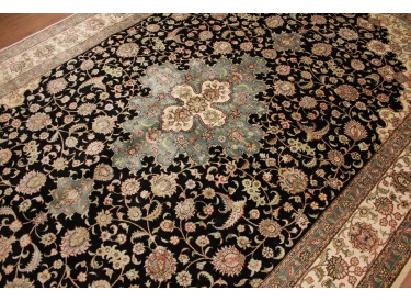 Oriental carpet Ch. Hereke silk 244x152 cm Dark blue