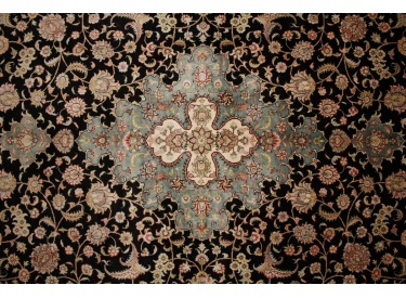 Oriental carpet Ch. Hereke silk 244x152 cm Dark blue
