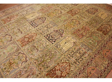 Oriental carpet Kashmir natural silk 305x243 cm Beige