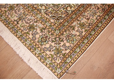 Orient Teppich "Kaschmir" reiner Seidenteppich Beige 183x125 cm