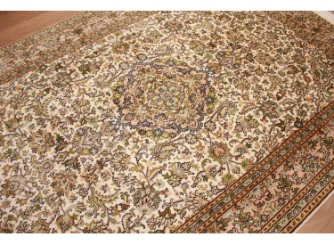Orient Teppich "Kaschmir" reiner Seidenteppich Beige 183x125 cm