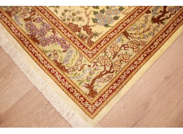 Persian carpet "Gom" pure Silk rug 148x96 cm Beige