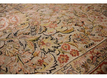 China silk carpet Hereke 144x102 cm Silver Relief