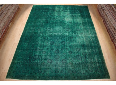 Vintage Teppich moderner Orientteppich Grün 425x315 cm
