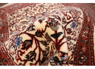 Persian carpet Bijar with Silk 90x58 cm Beige