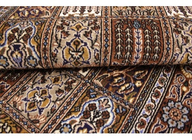 Persian carpet Runner Ghom Wool 208x83 cm Brown