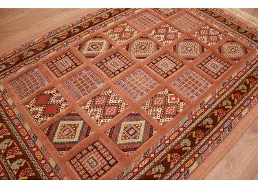 Modern persian carpet Nimbaf 155x106 cm pure wool Brown