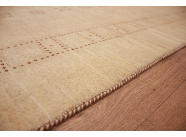 Moderner Perserteppich Loribaf aus reiner Wolle Beige 371x251 cm