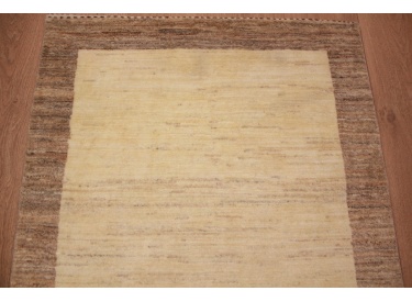 Persian carpet Gabbeh Loribaf pure Wool 190x79 cm Beige