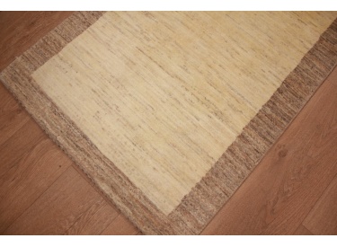 Persian carpet Gabbeh Loribaf pure Wool 190x79 cm Beige