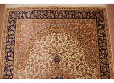 Persian carpet Gom pure Silk rug 151x98 cm Beige