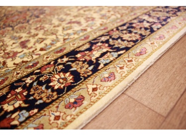 Persian carpet Gom pure Silk rug 151x98 cm Beige