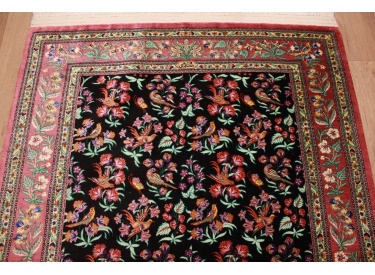 Persian carpet Qum pure Silk rug 152x100 cm Dark blue