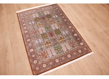 Persian carpet Gom pure Silk rug 147x100 cm