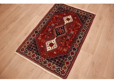 Persian carpet Yalameh pure wool 129x82 cm Red