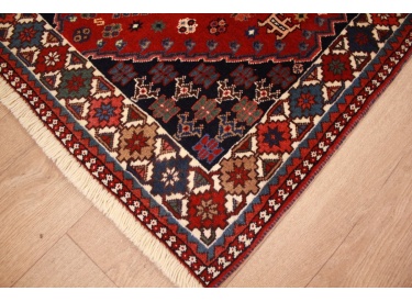 Persian carpet Yalameh pure wool 129x82 cm Red