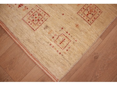 Persian carpet Gabbeh Loribaf pure wool171x124 cm Light Beige