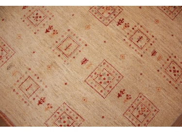 Persian carpet Gabbeh Loribaf pure wool171x124 cm Light Beige
