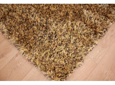 Orientteppich Schaggy handgeknüpft Langflor ca. 225x160 Schwarz