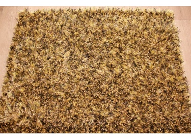 Oriental carpet Shaggy ca. 150x100 cm Black / Gold