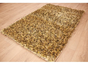 Oriental carpet Shaggy ca. 150x100 cm Black / Gold